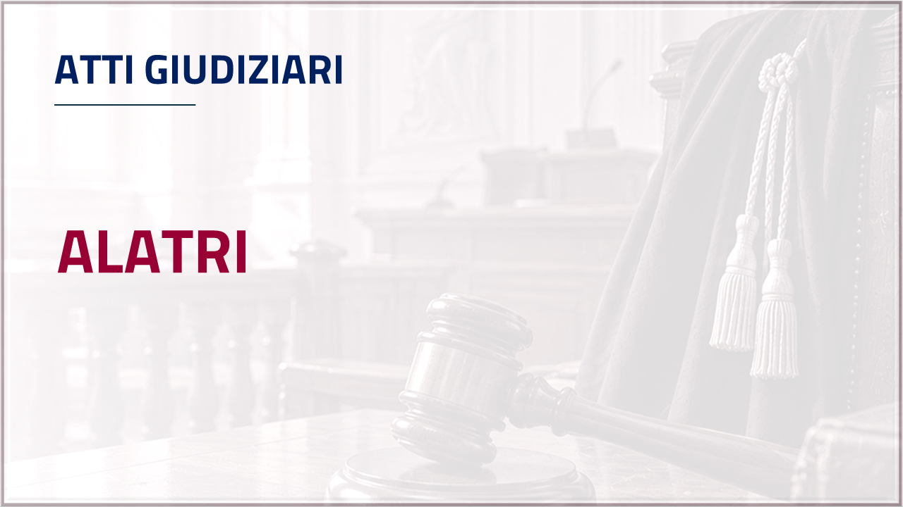 Apri inventario - Atti giudiziari di Alatri