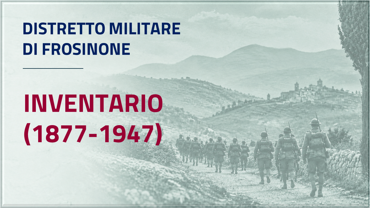 Apri Inventario - Distretto Militare di Frosinone