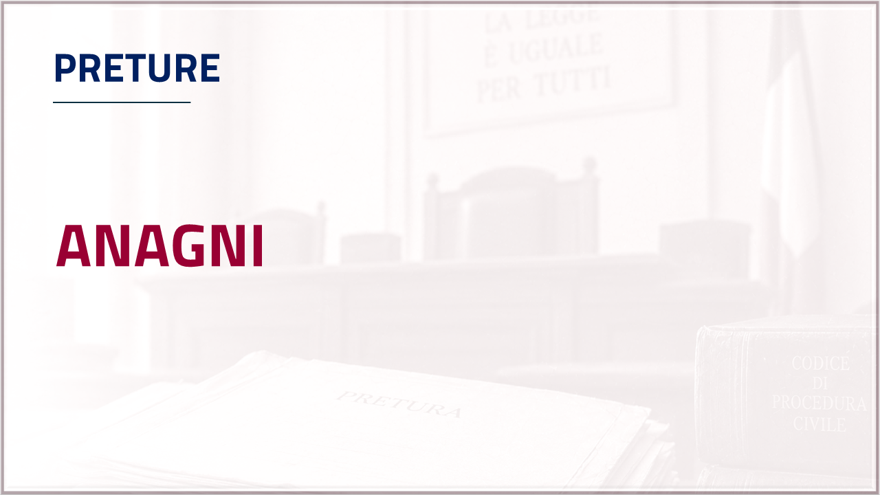 Apri inventario - Pretura di Anagni 