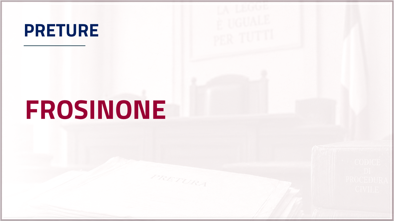 Apri inventario - Pretura di Frosinone 